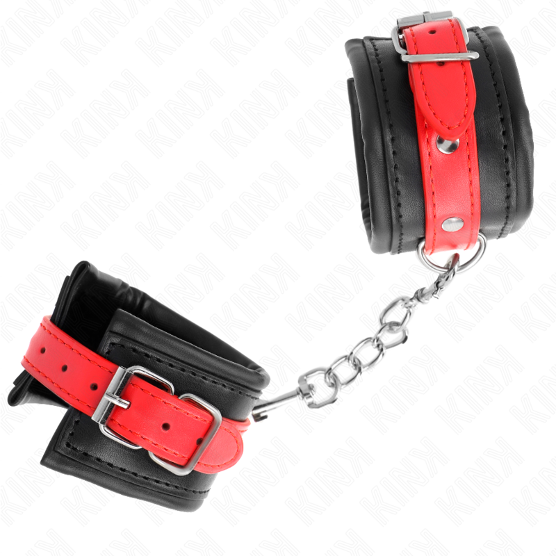 KINK - PULSO PRETO COM CINTO VERMELHO AJUSTÁVEL 17-28 CM X 6 CM - Imagem 3