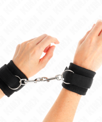 KINK - PULSO NYLON BIND HOOK&LOOP PRETO MODELO 2 AJUSTÁVEL 18-35 CM X 6 CM