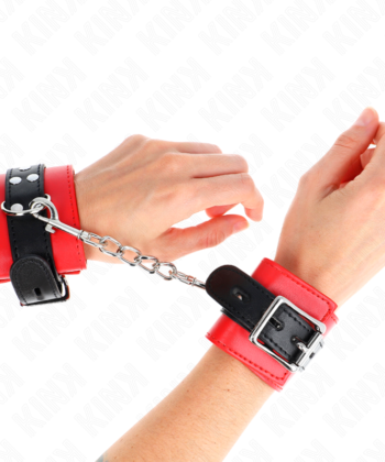 KINK - PULSO VERMELHO COM CINTO PRETO AJUSTÁVEL 17-28 CM X 6 CM
