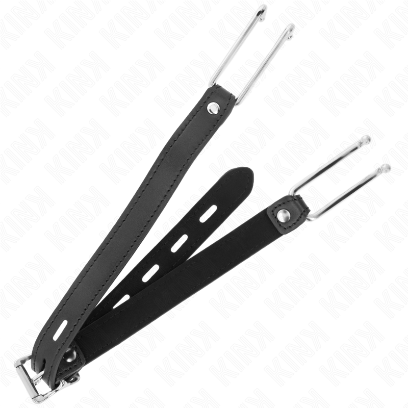 KINK - MORDAÇA DE GANCHO DE METAL 11,5 CM COM ALÇA DE COURO AJUSTÁVEL 39-58 CM X 2 CM - Imagem 2