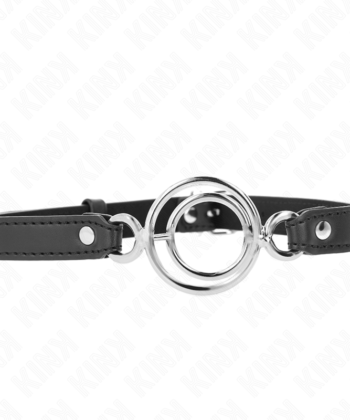KINK - GAG COM MÚLTIPLOS O-RINGS 5 CM PRETO 63 X 2,5 CM