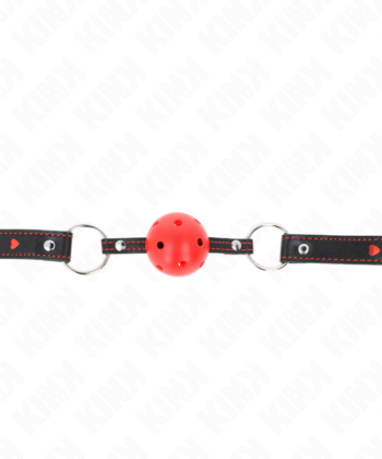 Visão alternativa de KINK - MORDAÇA DE BOLA VERMELHA OCA DURO MODELO 2 65 x 2,5 CM