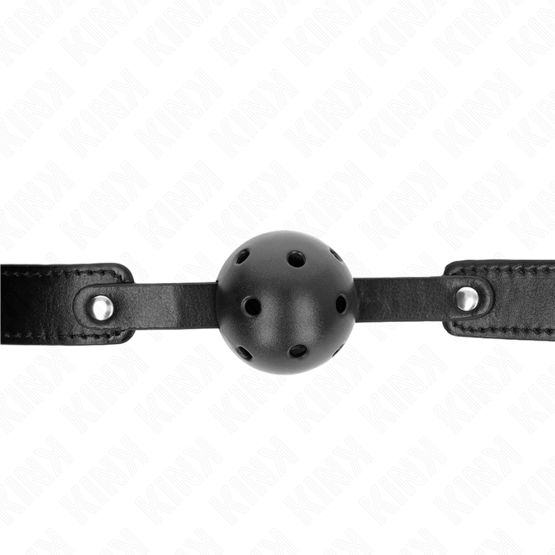 KINK - BOLA RESPIRÁVEL PRETA 4,5 CM MORDAÇA 65 x 2,5 CM - Imagem 3