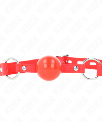 KINK - MORDAÇA BOLA TPE 4 CM COM FECHADURA ROJO 60 x 2 CM