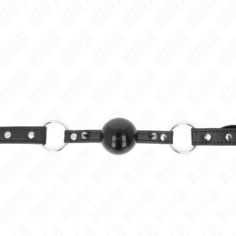KINK - MORDAÇA BOLA 4 CM COM PONTA REBITE E SNAP LOCK 65 x 2 CM - Imagem 2