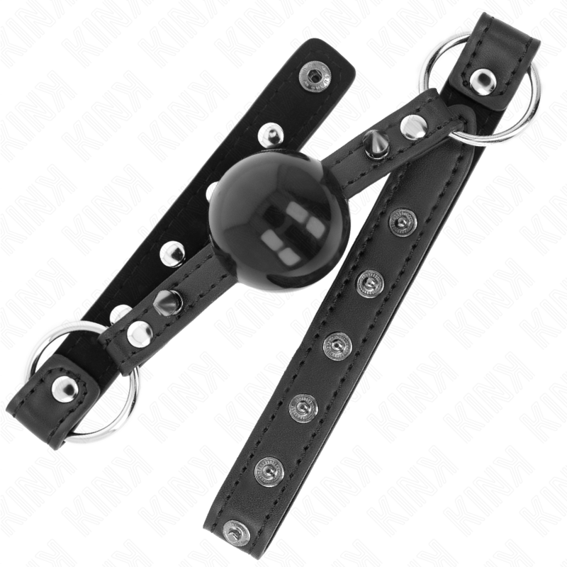 KINK - MORDAÇA BOLA 4 CM COM PONTA REBITE E SNAP LOCK 65 x 2 CM - Imagem 3
