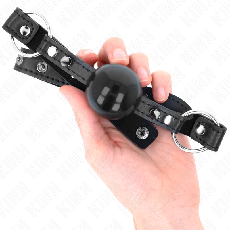 KINK - MORDAÇA BOLA 4 CM COM PONTA REBITE E SNAP LOCK 65 x 2 CM - Imagem 4