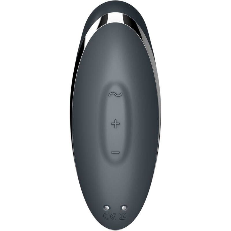 SATISFYER - TAP & CLIMAX 2 VIBRADOR E ESTIMULADOR CINZA - Imagem 4
