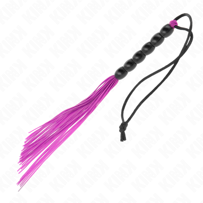 KINK - MINI CHICOTE DE SILICONE COM 6 CONTAS ROXAS 26 CM - Imagem 3