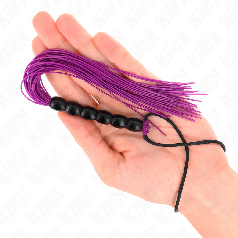 KINK - MINI CHICOTE DE SILICONE COM 6 CONTAS ROXAS 26 CM - Imagem 5