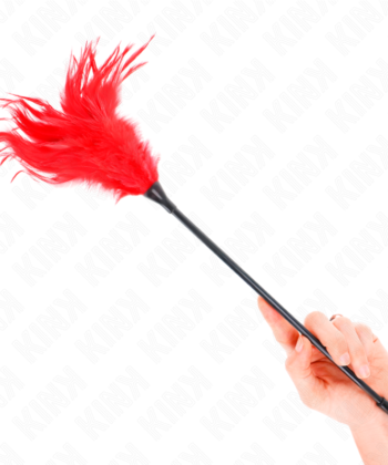 KINK - MÚLTIPLAS PENAS DE CÓCEGAS VERMELHAS 45 CM