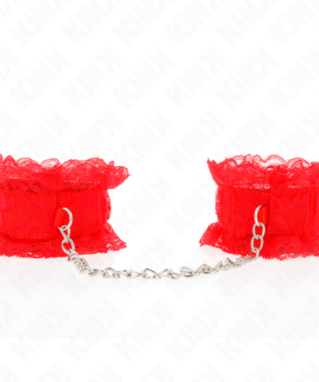 Visão alternativa de KINK - PUNHOS ELÁSTICOS DE RENDA VERMELHO