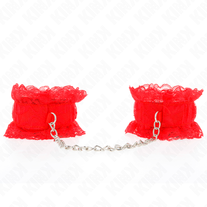KINK - PUNHOS ELÁSTICOS DE RENDA VERMELHO - Imagem 2