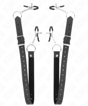 KINK - 4 PINÇAS DE CLITÓRIS AJUSTÁVEIS 34-48 CM