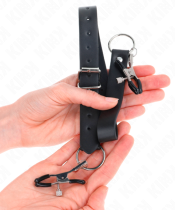Visão alternativa de KINK - 4 PINÇAS DE CLITÓRIS AJUSTÁVEIS 34-48 CM