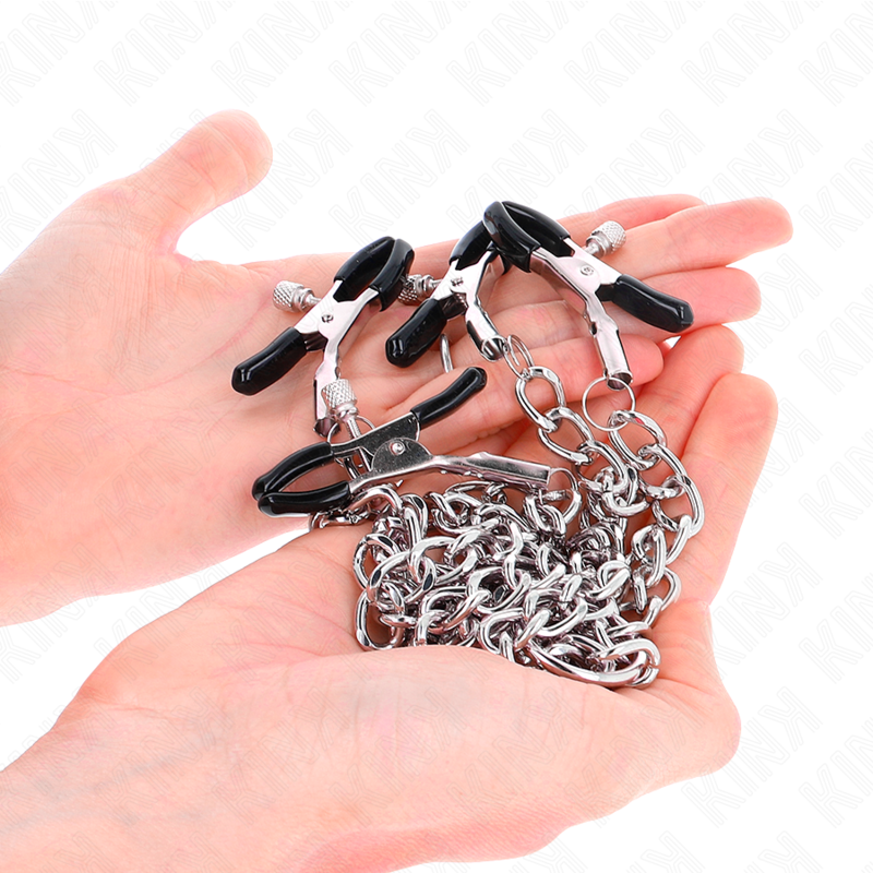 KINK - 4 PINÇAS DE CORRENTE 32 CM COM PEQUENAS CORRENTES 14 CM - Imagem 2