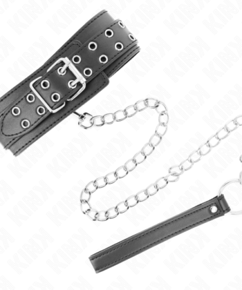 Visão alternativa de KINK - COLAR COM ALÇA 65 CM FIVELAS PRATA AJUSTÁVEIS 33-46 CM X 5,5 CM