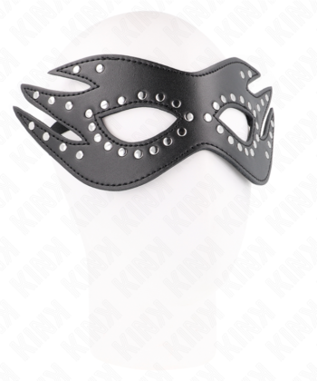 KINK - MÁSCARA DE COURO COM REBITES MODELO 3 26 x 9,5 CM