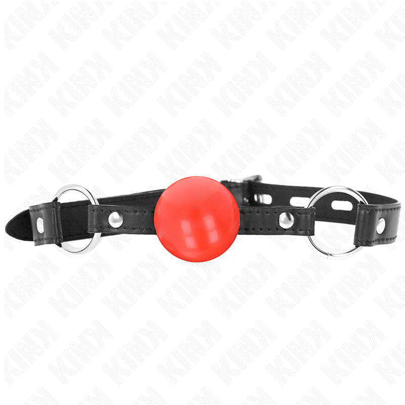 KINK - BOLA TPE VERMELHA MORDAÇA 4 CM 60 x 2 CM - Imagem 2