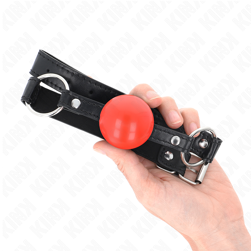 KINK - BOLA TPE VERMELHA MORDAÇA 4 CM 60 x 2 CM - Imagem 4