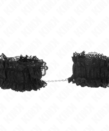 KINK – Algemas elásticas de renda para pulsos pretas - Imagem 2