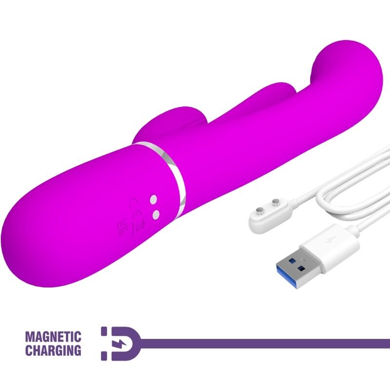 PRETTY LOVE - SHANIA TRIPLE RABBIT VIBRADOR MULTIFUNCIONAL ROSA - Image 2