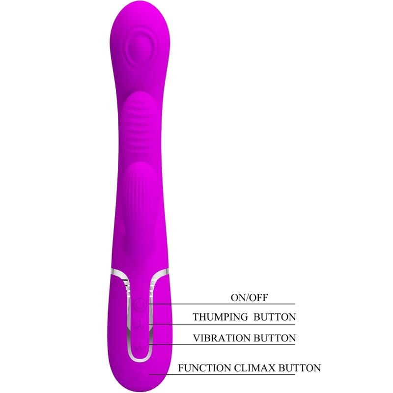 PRETTY LOVE - SHANIA TRIPLE RABBIT VIBRADOR MULTIFUNCIONAL ROSA - Image 3