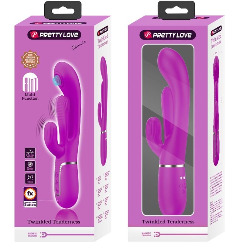 PRETTY LOVE - SHANIA TRIPLE RABBIT VIBRADOR MULTIFUNCIONAL ROSA - Image 5