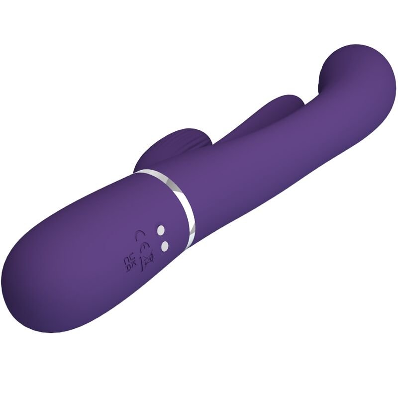 PRETTY LOVE - SHANIA TRIPLE RABBIT VIBRADOR MULTIFUNCIONAL ROXO - Imagem 4