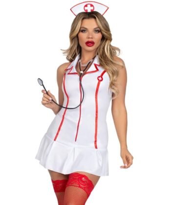 LEG AVENUE - FANTASIA DE ENFERMEIRA-CHEFE BRANCA M/G