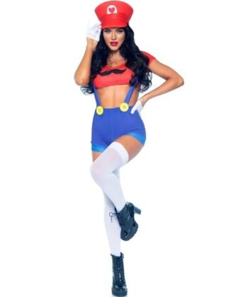 Visão alternativa de LEG AVENUE - FANTASIA SEXY MARIO BROS VERMELHO/AZUL M