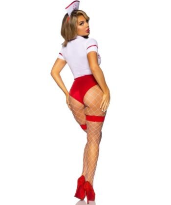LEG AVENUE - FANTASIA DE ENFERMEIRA SEXY VERMELHO/BRANCO S - Imagem 4