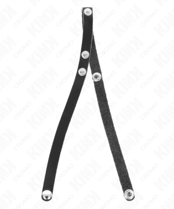 Visão alternativa de KINK - ANEL DE COURO PARA PÊNIS COM FECHO DE PRESSÃO 39 X 1 CM