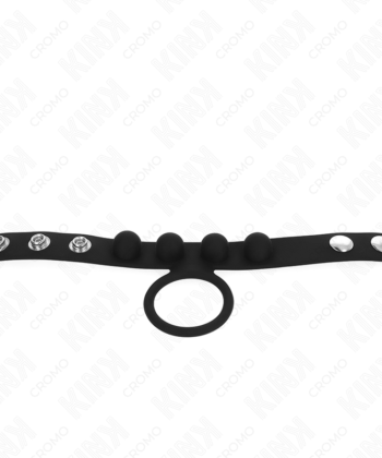 Visão alternativa de KINK - ANEL DE COURO PARA PÊNIS 3,5 CM COM FECHO DE PRESSÃO 23 X 2 CM