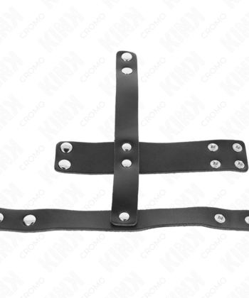 Visão alternativa de KINK - ANEL DE COURO PARA PÊNIS COM DIVISOR DE BOLAS AJUSTÁVEL