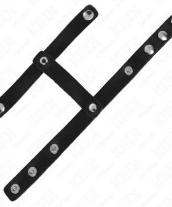 Visão alternativa de KINK - ANEL DE COURO AJUSTÁVEL PARA PÊNIS E TINTA DIVISORA DE BOLSAS