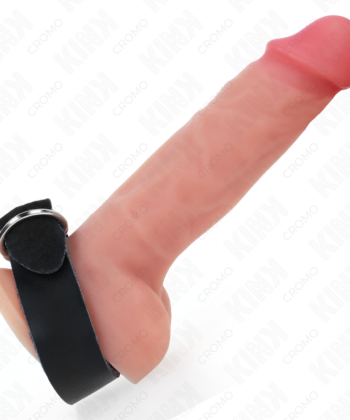 KINK - ANEL DE COURO PARA PÉNIS COM FECHO DE PRESSÃO 22 X 2 CM - Image 4