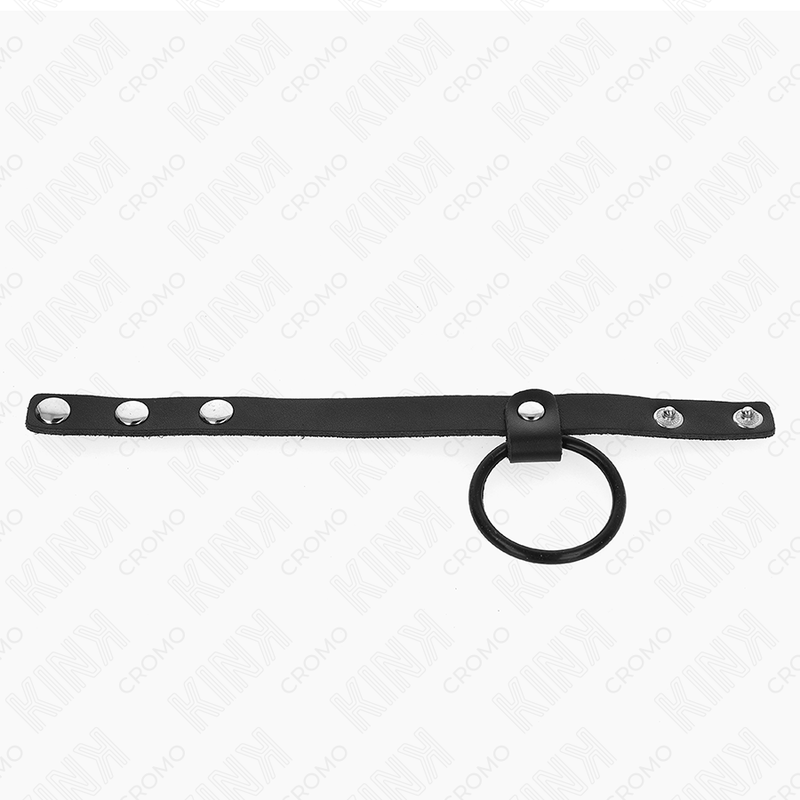 KINK - ANEL DE SILICONE PARA PÊNIS 3,8 CM E DIVISOR DE BOLAS DE COURO 22 X 1,5 CM - Imagem 3