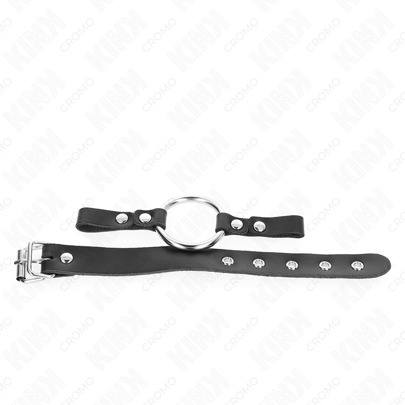 KINK - ANEL DE COURO PARA PÊNIS COM FECHO DE FIVELA 22 X 2 CM COM ANEL DE METAL 4 CM - Imagem 2