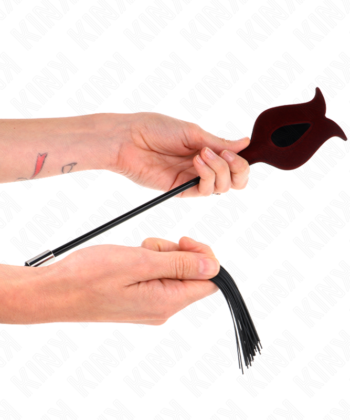 KINK - CHICOTE DE BORLA DE SILICONE FORMA DE ROSA 45 CM - Imagem 4