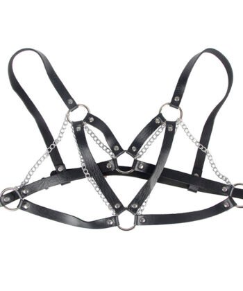 Visão alternativa de SUBBLIME - 953713 PUNK BONDAGE CINTO FIVELA DE METAL PRETO TAMANHO ÚNICO