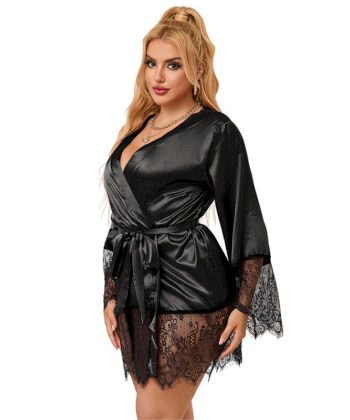 Visão alternativa de SUBBLIME - 953805 PIJAMAS ELEGANTES DE RENDA + TANGA PRETA L/XL