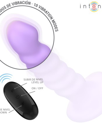 INTENSE - VIBRADOR BRENDA TAMANHO M DESIGN ESPIRAL 10 VIBRAÇÕES ROXO COMANDO À DISTÂNCIA - Imagem 3