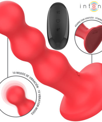 INTENSE - CODY VIBRADOR COM VENTOSA VERMELHO CONTROLE REMOTO