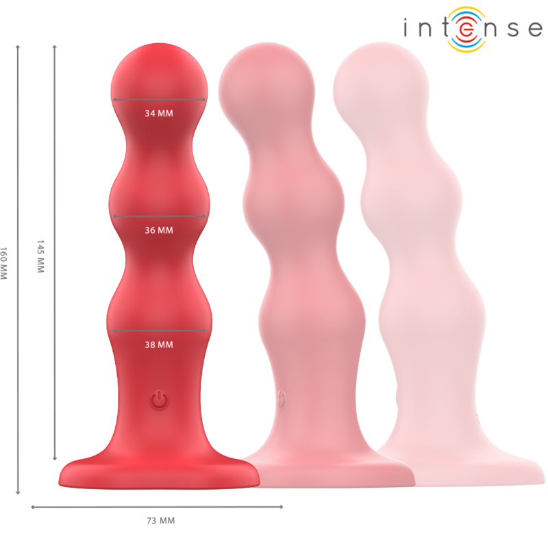 INTENSE - CODY VIBRADOR COM VENTOSA VERMELHO CONTROLE REMOTO - Imagem 2