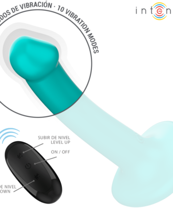INTENSE - VIBRADOR KATIE COM VENTOSA 10 VIBRAÇÕES COMANDO À DISTÂNCIA AZUL - Image 4