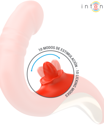 INTENSE - VIBRADOR E ESTIMULADOR PAULINA EM FORMATO U VERMELHO - Imagem 5
