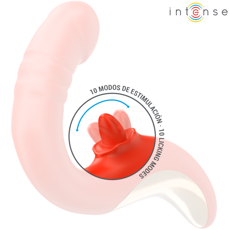 INTENSE - VIBRADOR E ESTIMULADOR PAULINA EM FORMATO U VERMELHO - Imagem 5