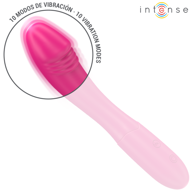 INTENSE - BELINDA VIBRADOR 19 CM FLEXÍVEL 10 VIBRAÇÕES ROSA - Image 3