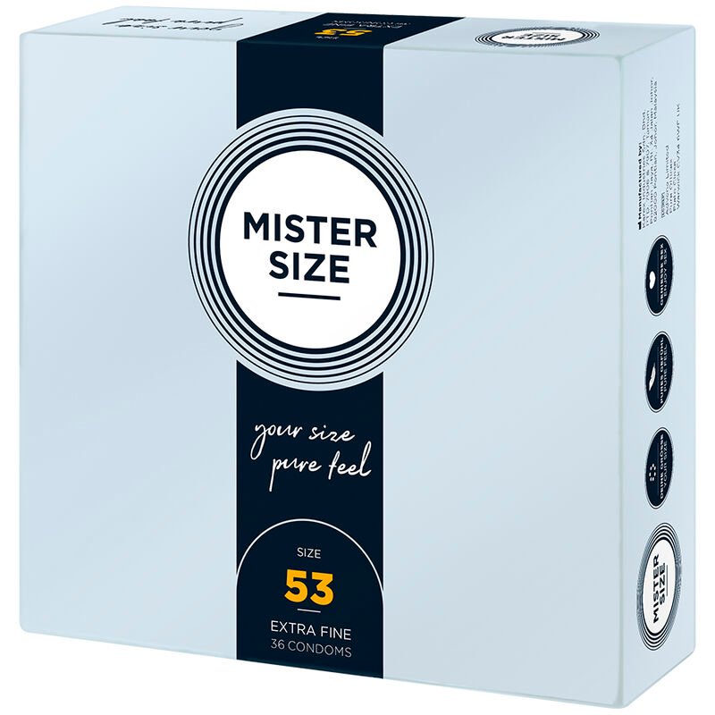 MISTER SIZE - PRESERVATIVO TAMANHO M 53 MM (36 UNIDADES) - Imagem 2